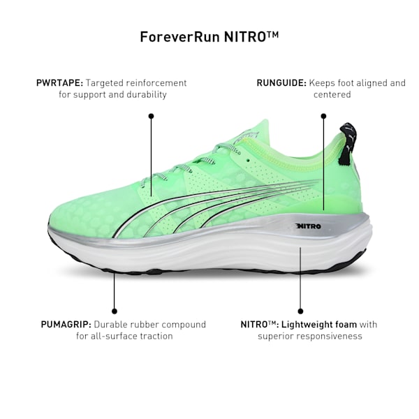 ForeverRun NITRO™ Men's Running Shoes, Speed Green-PUMA Black, extralarge-IND