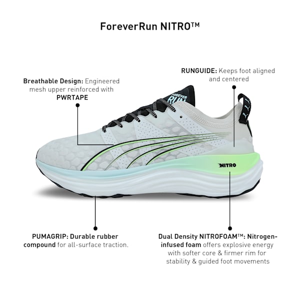 ForeverRun NITRO™ Men's Running Shoes, Vapor Gray-Fizzy Apple-Nitro Blue, extralarge-IND