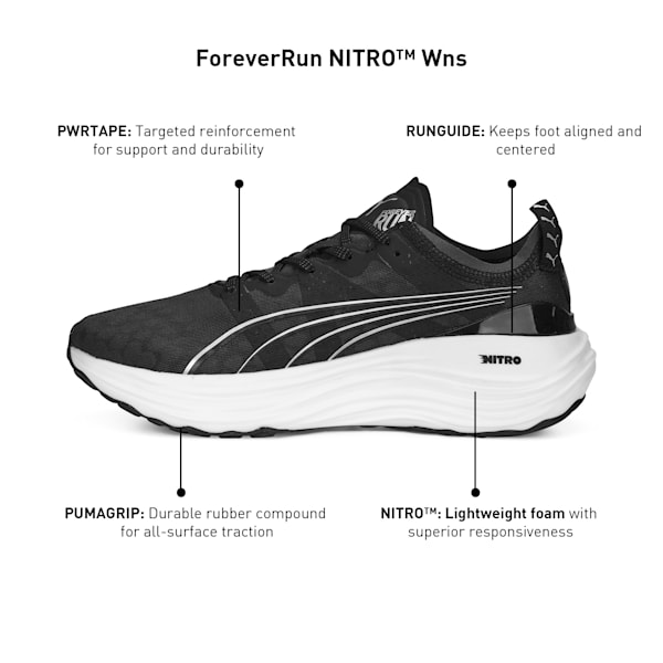 ForeverRun NITRO™ Women's Running Shoes, PUMA Black-PUMA White, extralarge-IND