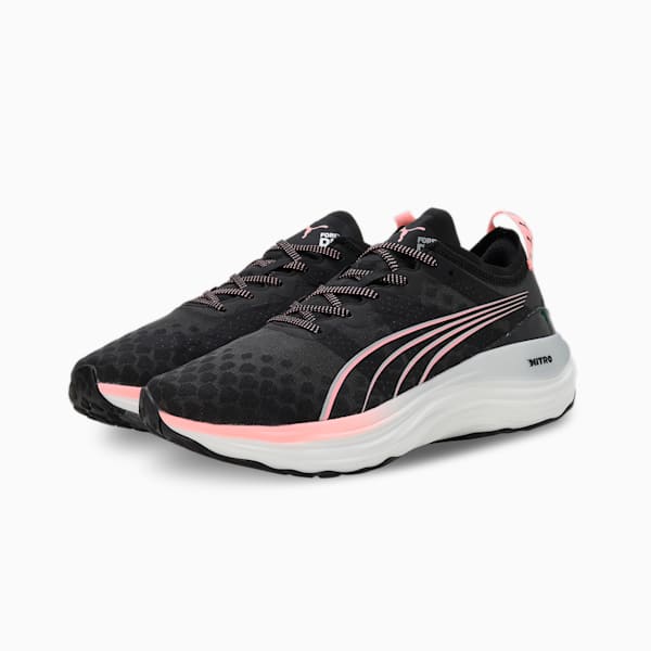 ForeverRun NITRO™ Women's Running Shoes, PUMA Black-Koral Ice-PUMA Silver, extralarge-IND