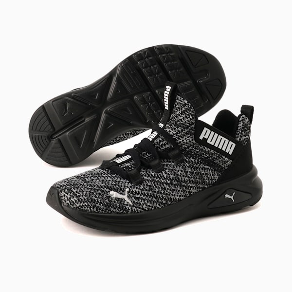 キッズ エンゾ2 アンケージドクッキークリーム AC スニーカー 17-21cm, Puma Black-Puma White