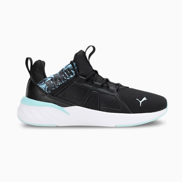 Contempt Demi Remix Marble Women's Training Shoes, Puma Black-Light Aqua, extralarge-IND