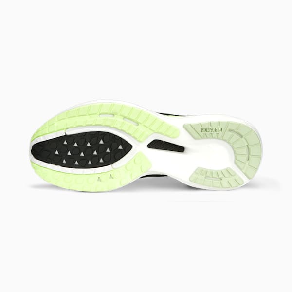 Deviate Nitro 2 Run 75th Anniversary Edition Men's Running Shoes, PUMA Black-Fast Yellow-Light Mint, extralarge-IND
