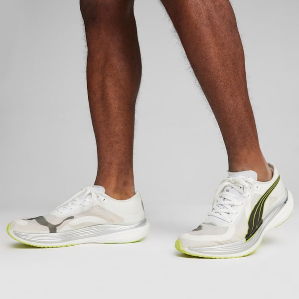 Tenis para correr para hombre Deviate NITRO Elite 2, PUMA White-Lime Pow-Silver Mist, extralarge