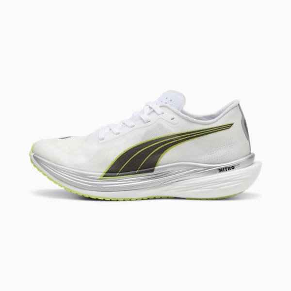 Deviate NITRO™ Elite 2 Women's Running Shoes, PUMA White-Lime Pow-Silver Mist, extralarge