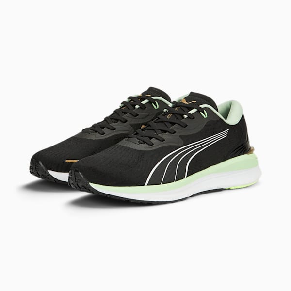 Electrify NITRO 2 Run 75 Men's Running Shoes, PUMA Black-Light Mint-PUMA Gold, extralarge-IND