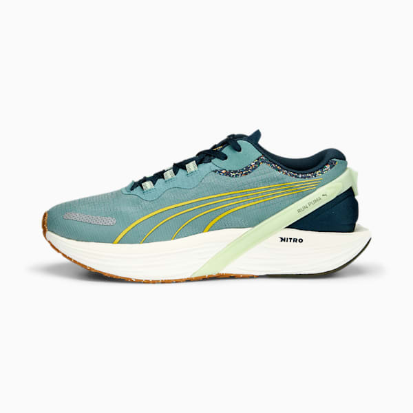 PUMA x FIRST MILE Run XX NITRO Women's Running Shoes, Adriatic-Dark Night-Fresh Pear, extralarge-IND