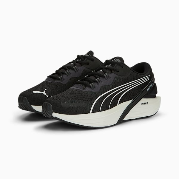 Run XX NITRO Nova Shine Running Shoes Women, PUMA Black-PUMA White, extralarge-GBR