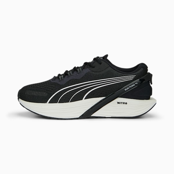 ウィメンズ RUN XX ニトロ NOVA SHINE ランニングシューズ, PUMA Black-PUMA White, extralarge-JPN