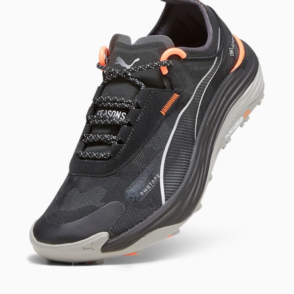 Tenis Hombre para correr Voyage NITRO 3 GORE-TEX, PUMA Black-Neon Sun, extralarge