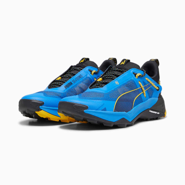 Zapatos de senderismo SEASONS Explore NITRO™ para hombre, Ultra Blue-Yellow Sizzle, extragrande