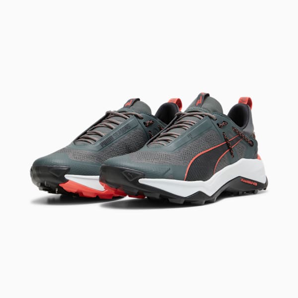 SEASONS Explore NITRO™ Men's Hiking Shoes, Mineral Gray-PUMA Black-Active Red, extralarge