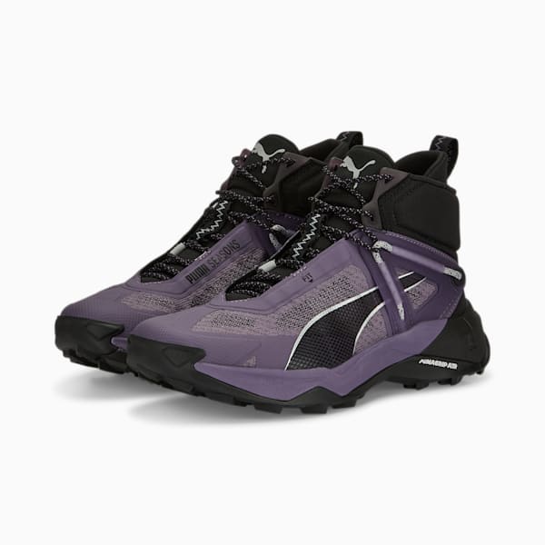 Explore NITRO Mid Women's Hiking Shoes, Purple Charcoal-PUMA Black-PUMA Silver