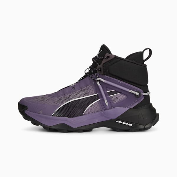 Explore NITRO Mid Women's Hiking Shoes, Purple Charcoal-PUMA Black-PUMA Silver