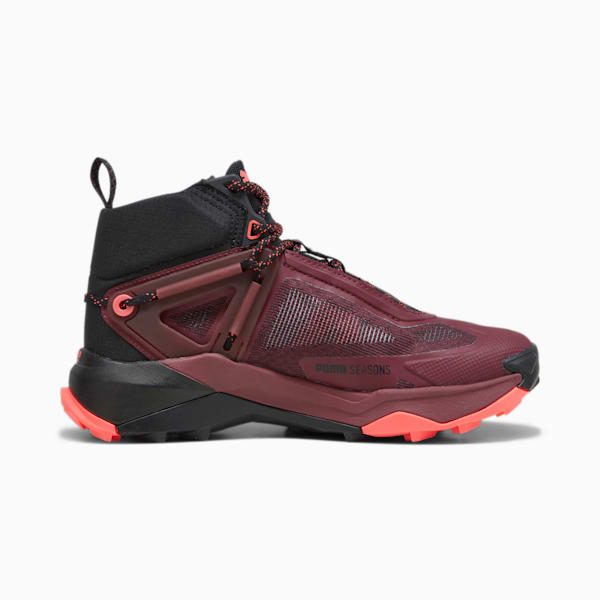 ウィメンズ シーズンズ エクスプロア ニトロ ミッド ゴアテックス ハイキングシューズ, Dark Jasper-PUMA Black-Fire Orchid, extralarge-JPN