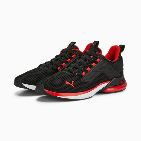 Cell Rapid Unisex Running Shoes, PUMA Black-For All Time Red-PUMA White, extralarge-IND