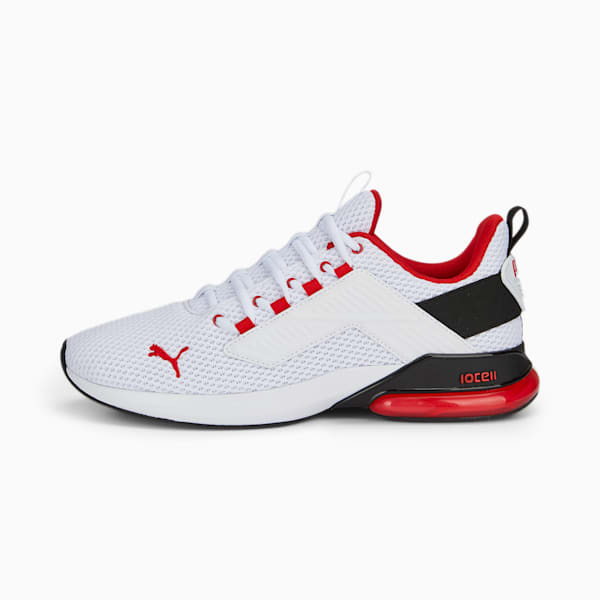 Cell Rapid Unisex Running Shoes, PUMA White-For All Time Red-PUMA Black, extralarge-IND