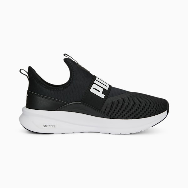 SOFTRIDE Enzo Evo Slip-On Unisex Running Shoes, PUMA Black-PUMA White, extralarge-AUS