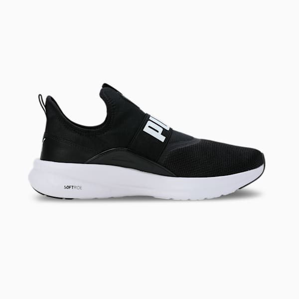 SOFTRIDE Enzo Evo Slip-On Unisex Running Shoes, PUMA Black-PUMA White, extralarge-IND