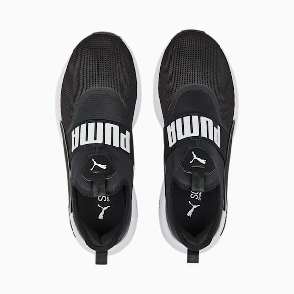 SOFTRIDE Enzo Evo Slip-On Unisex Running Shoes, PUMA Black-PUMA White, extralarge-AUS