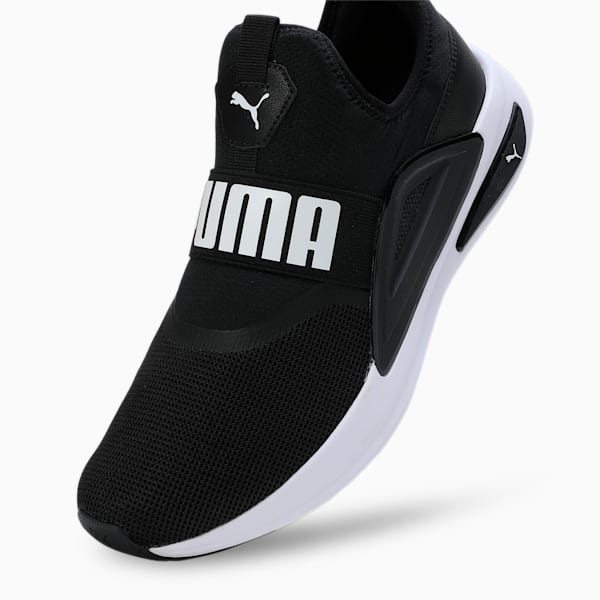 SOFTRIDE Enzo Evo Slip-On Unisex Running Shoes, PUMA Black-PUMA White, extralarge-IND