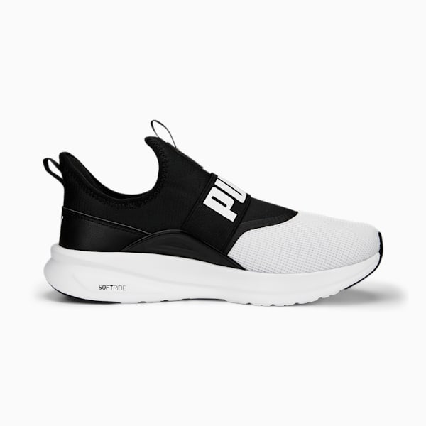 SOFTRIDE Enzo Evo Slip-On Unisex Running Shoes, PUMA Black-PUMA White-Fast Yellow, extralarge-IND