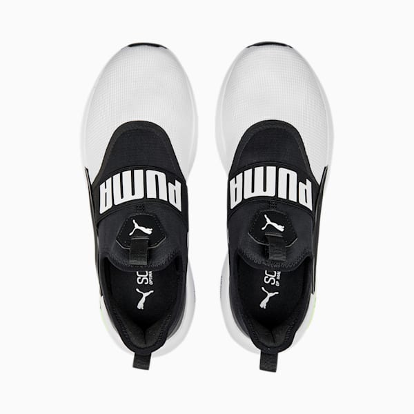 SOFTRIDE Enzo Evo Slip-On Running Shoes, PUMA Black-PUMA White-Fast Yellow, extralarge-IND