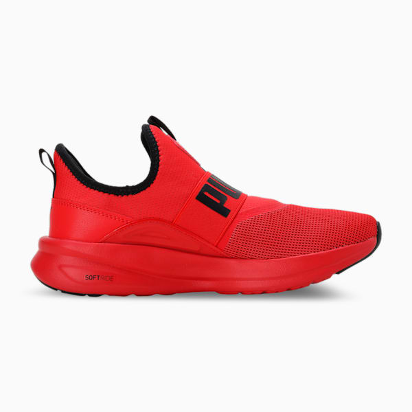 SOFTRIDE Enzo Evo Slip-On Unisex Running Shoes, For All Time Red-PUMA Black, extralarge-IND