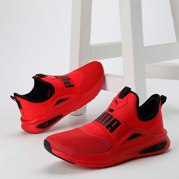 SOFTRIDE Enzo Evo Slip-On Running Shoes, For All Time Red-PUMA Black, extralarge-IND