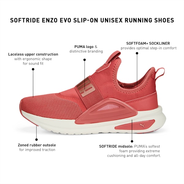 SOFTRIDE Enzo Evo Slip-On Running Shoes, Heartfelt, extralarge-IND