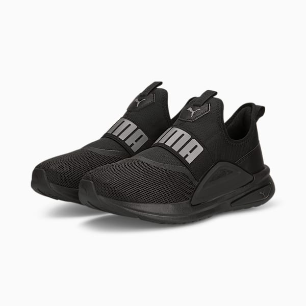 SOFTRIDE Enzo Evo Slip-On Running Shoes, PUMA Black-Cool Dark Gray, extralarge-IND
