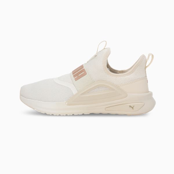 SOFTRIDE Enzo Evo Slip-On Running Shoes, Alpine Snow-Warm White-PUMA Gold, extralarge-IND