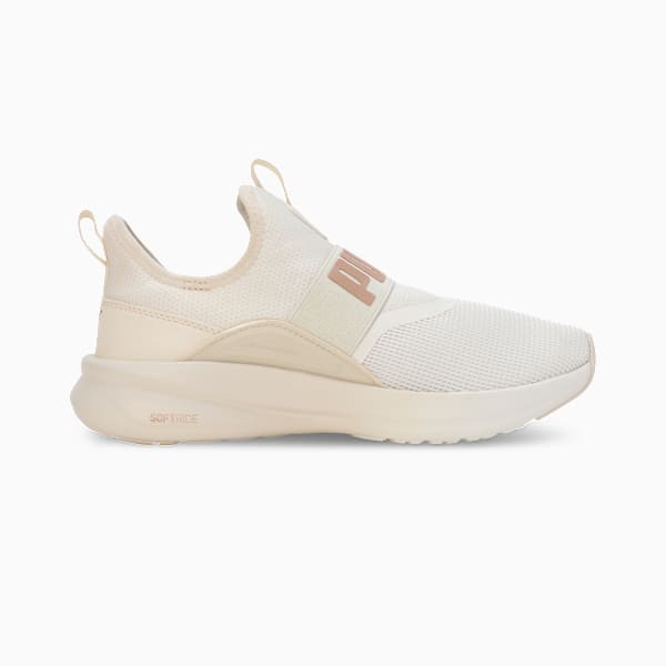 SOFTRIDE Enzo Evo Slip-On Running Shoes, Alpine Snow-Warm White-PUMA Gold, extralarge-IND