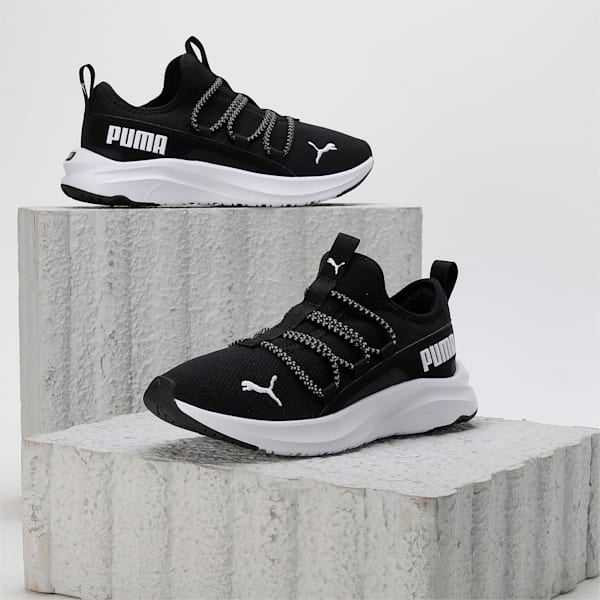 SOFTRIDE One4All Youth Running Shoes, Puma Black-Puma White, extralarge-IND