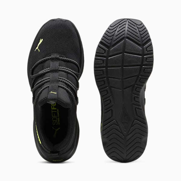 Zapatos Softride One4All para jóvenes, PUMA Black-Lime Pow-Cool Dark Gray, extralarge
