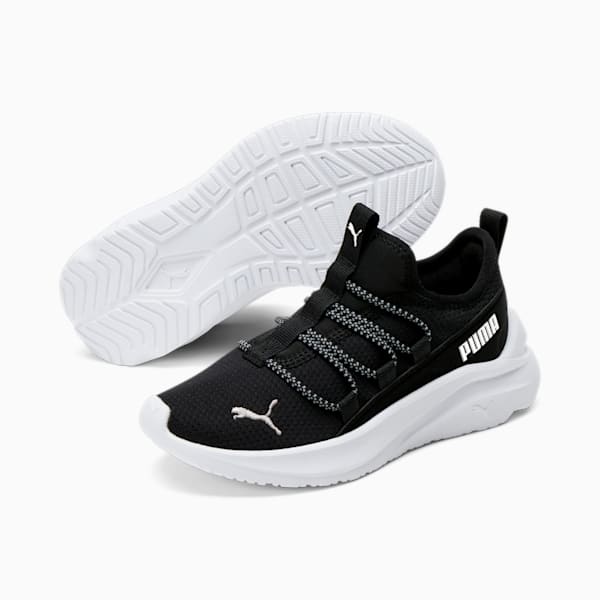 One4 All Slip On Kids' Sneakers, Puma Black-Puma White, extralarge-AUS