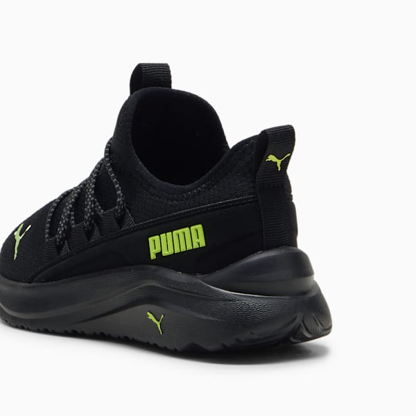 Tenis slip on para niños One4All, PUMA Black-Lime Pow-Cool Dark Gray, extralarge