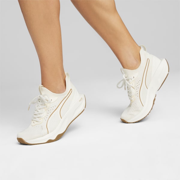 PWR XX NITRO™ Luxe Women's Training Shoes, Warm White-PUMA Gold, extralarge-IND