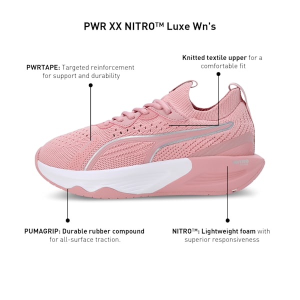 PWR XX NITRO™ Luxe Women's Training Shoes, Future Pink-PUMA White-PUMA Silver, extralarge-IND