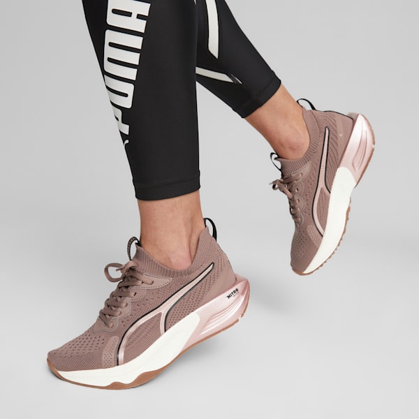 PWR XX NITRO™ Luxe Women's Training Shoes, Dark Clove-PUMA Black-Rose Gold, extralarge