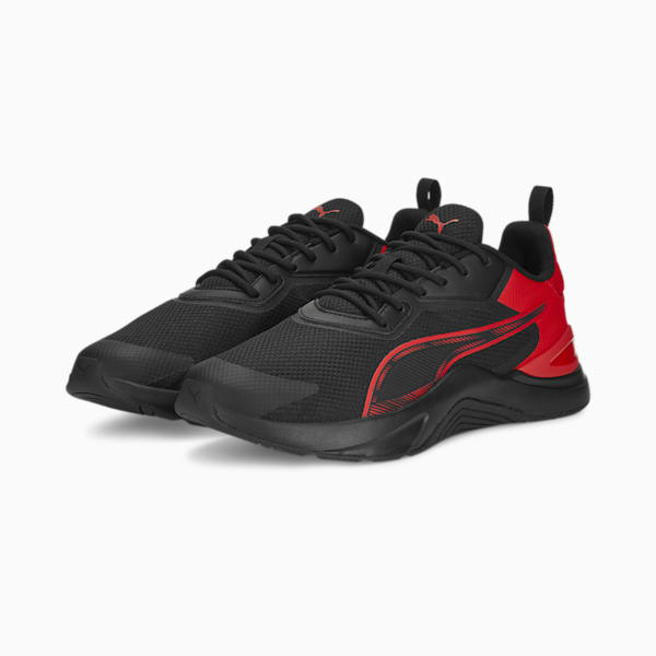 Infusion Unisex Training Shoes, PUMA Black-For All Time Red, extralarge-AUS