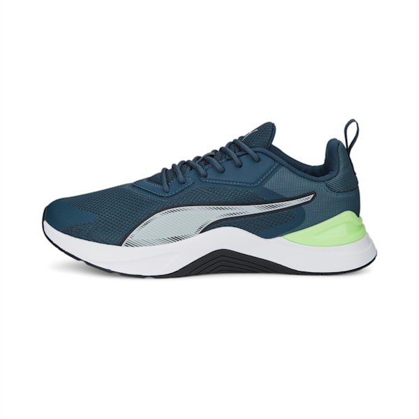 Infusion Training Shoes, Dark Night-PUMA Black-Platinum Gray-Fizzy Lime, extralarge-IND