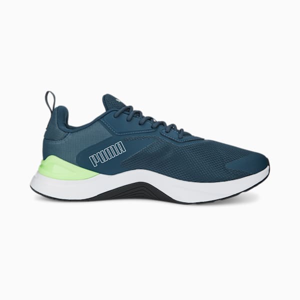 Infusion Unisex Training Shoes, Dark Night-PUMA Black-Platinum Gray-Fizzy Lime, extralarge-IND