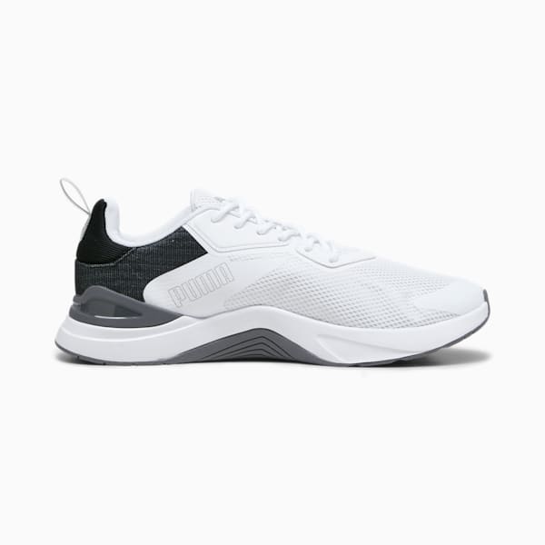 Infusion Unisex Training Shoes, PUMA White-PUMA Black-Cool Dark Gray-Ash Gray, extralarge-IND