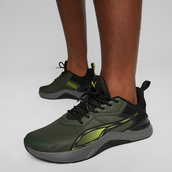 Infusion Unisex Training Shoes, Myrtle-PUMA Black-Yellow Burst, extralarge-IND