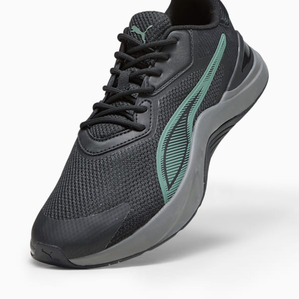 Infusion Men's Training Shoes, PUMA Black-Eucalyptus-Cool Dark Gray, extralarge