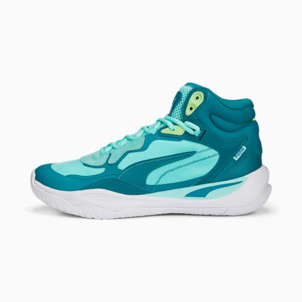 Playmaker Pro Mid Men's Sneakers, Electric Peppermint-Green Lagoon, extralarge-IND