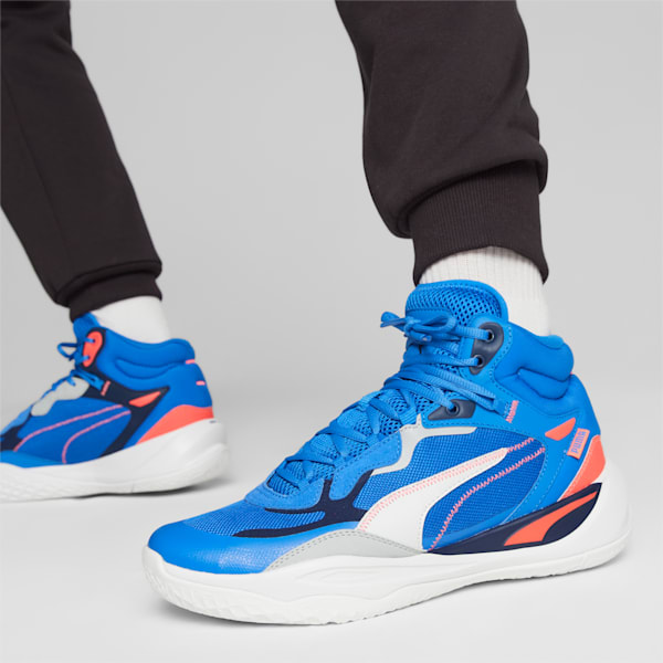 Playmaker Pro Mid Men's Sneakers, PUMA Black-Persian Blue-Fire Orchid-Ultra Blue, extralarge-IND
