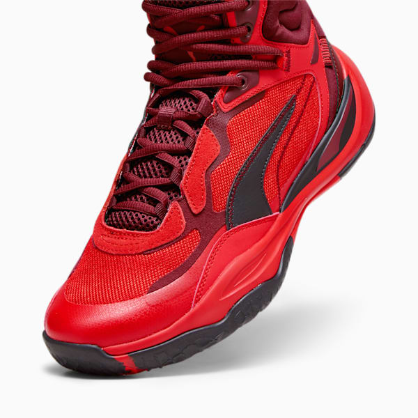 Playmaker Pro Mid Men's Basketball Shoes, For All Time Red-Team Regal Red, extralarge