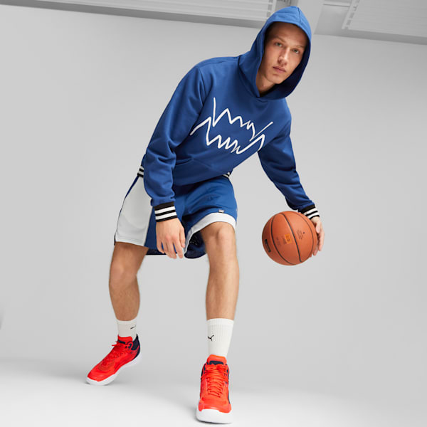 Tenis de baloncesto Playmaker Pro Mid para hombre, Red Blast-Fiery Red-PUMA Black, extralarge